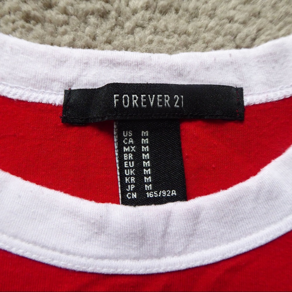 Forever 21 Red and White 1971 Ringer T-Shirt - Picture 4 of 5